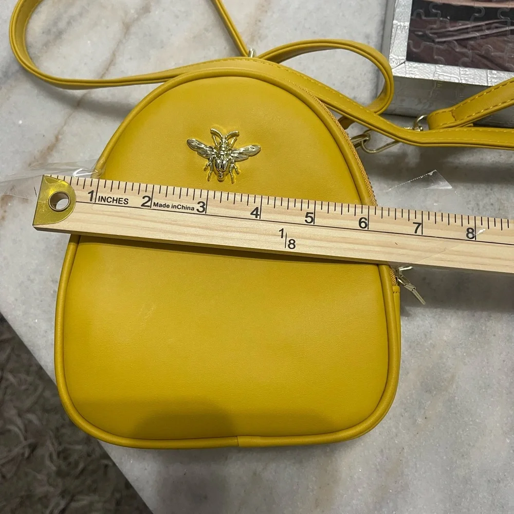 ALUDA  PIJU Yellow Mini Bag with strap crossbody - Picture 10 of 12